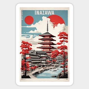 Inazawa Japan Vintage Poster Tourism Sticker